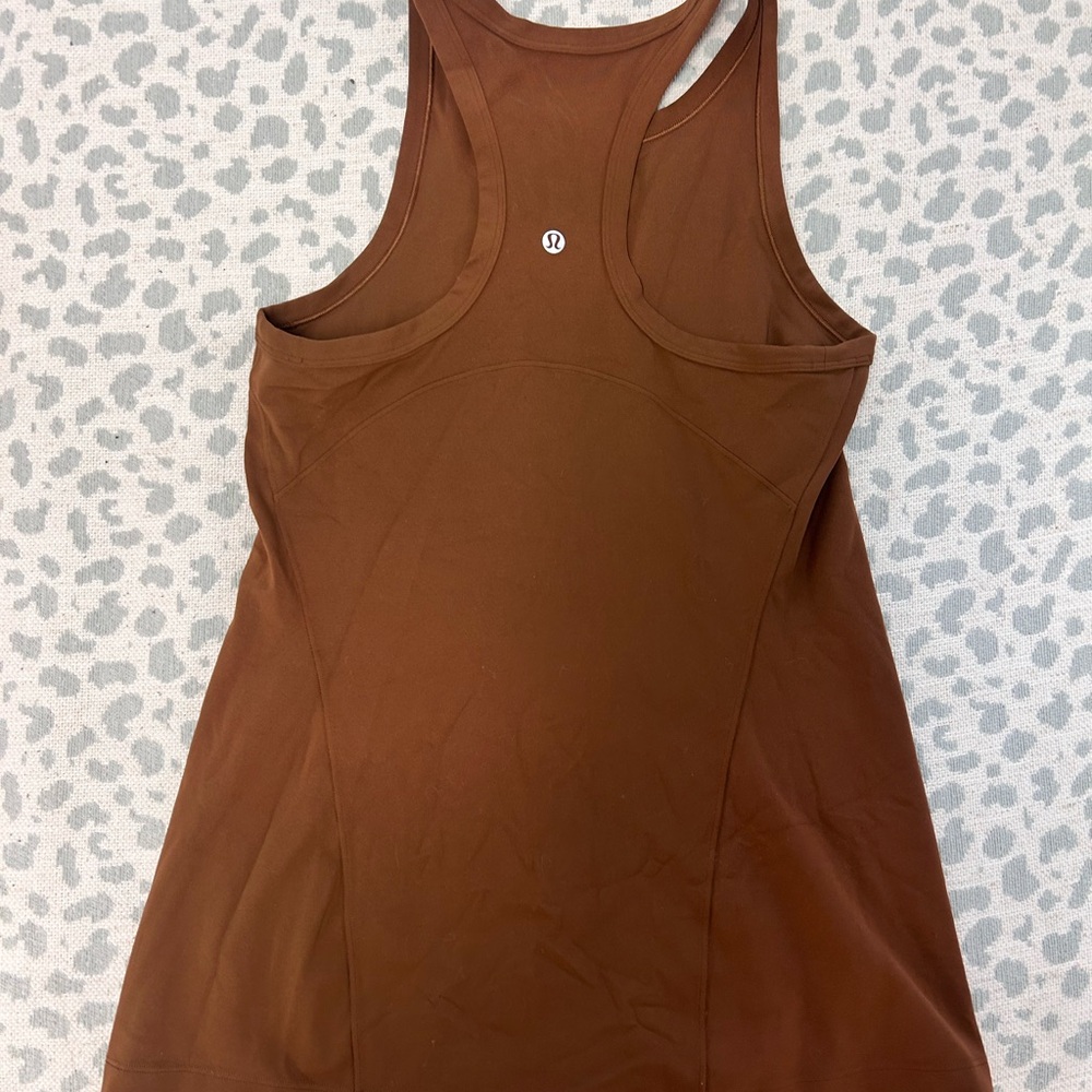 lululemon Brown Fitted Sleeveless Tank Top